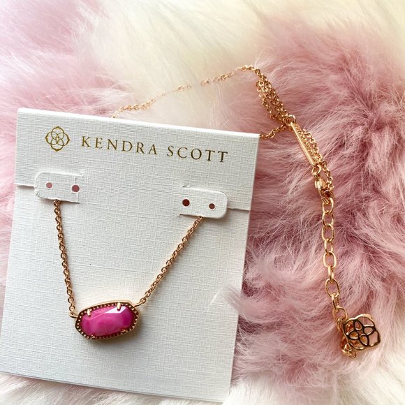 Kendra Scott Rose Gold Elisa Blush Pearl Necklace - Picture 3 of 3